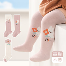 婴童袜0-5岁儿童秋季新款卡通动物无骨缝合婴儿袜长筒袜宝宝棉袜