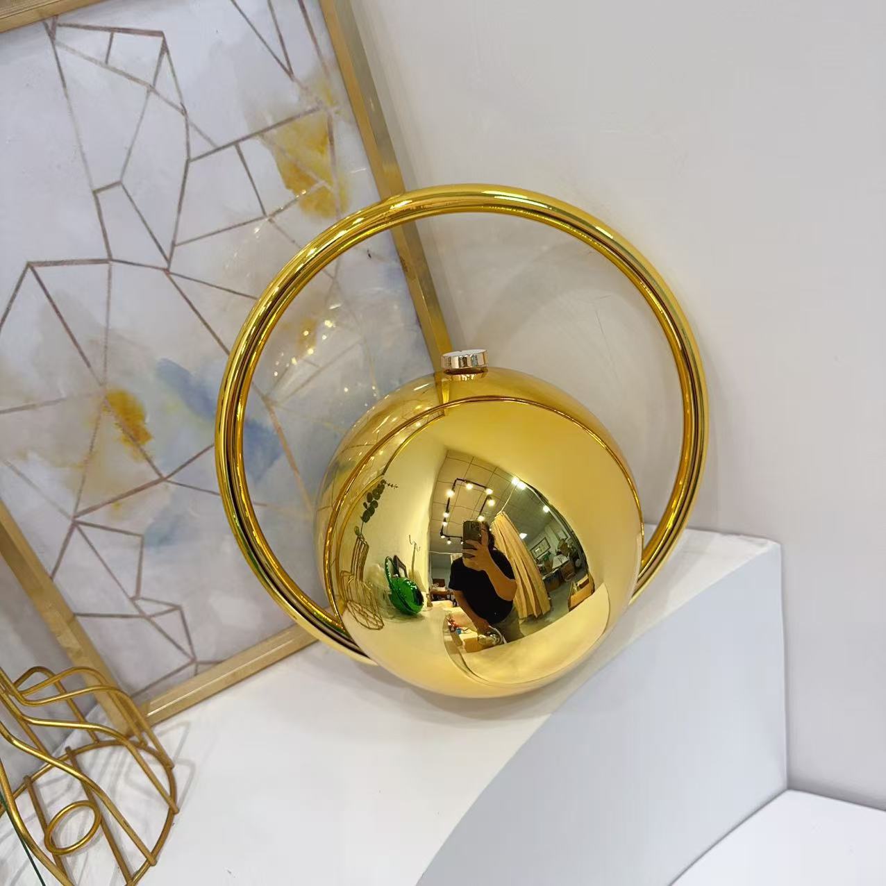 Europa y los Estados Unidos transfronterizos bolsas de cena de damas de alto nivel bolsas de mano de sequillas nuevas bolsas de cena esféricas de color sólido simples