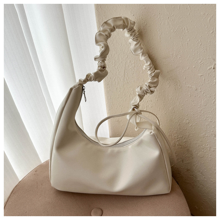 thumbnail image 1 of Bolso de diseño exclusivo con pliegues para el hombro, nueva colección otoño/invierno 2025, bolso pequeño de moda y personalidad para mujer, bolso de hombro para el día a día., 1 of 10