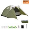 户外野营帐篷一门一窗双层加厚防雨野外露营速搭大的帐篷批发|ms