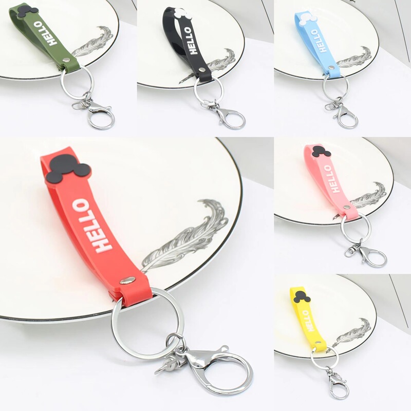 New creative cartoon Mickey head PVC soft rubber key chain car bag key chain promotional gifts wholesale New creative cartoon Mickey head PVC soft rubber key chain car bag key chain promotional gifts wholesale