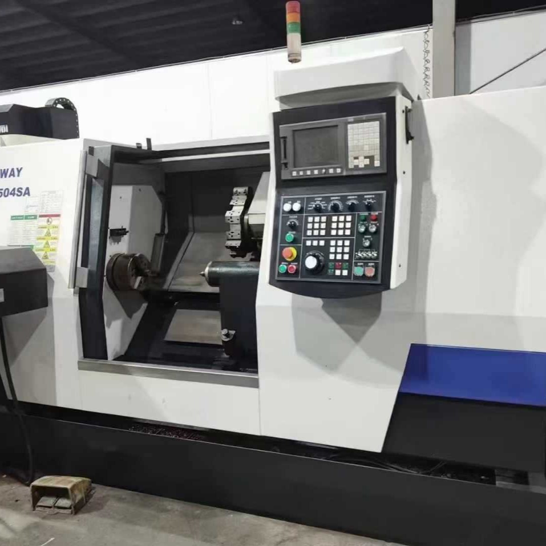 转让二手纽威NL504SA数控斜身车床10寸液压卡盘带尾座