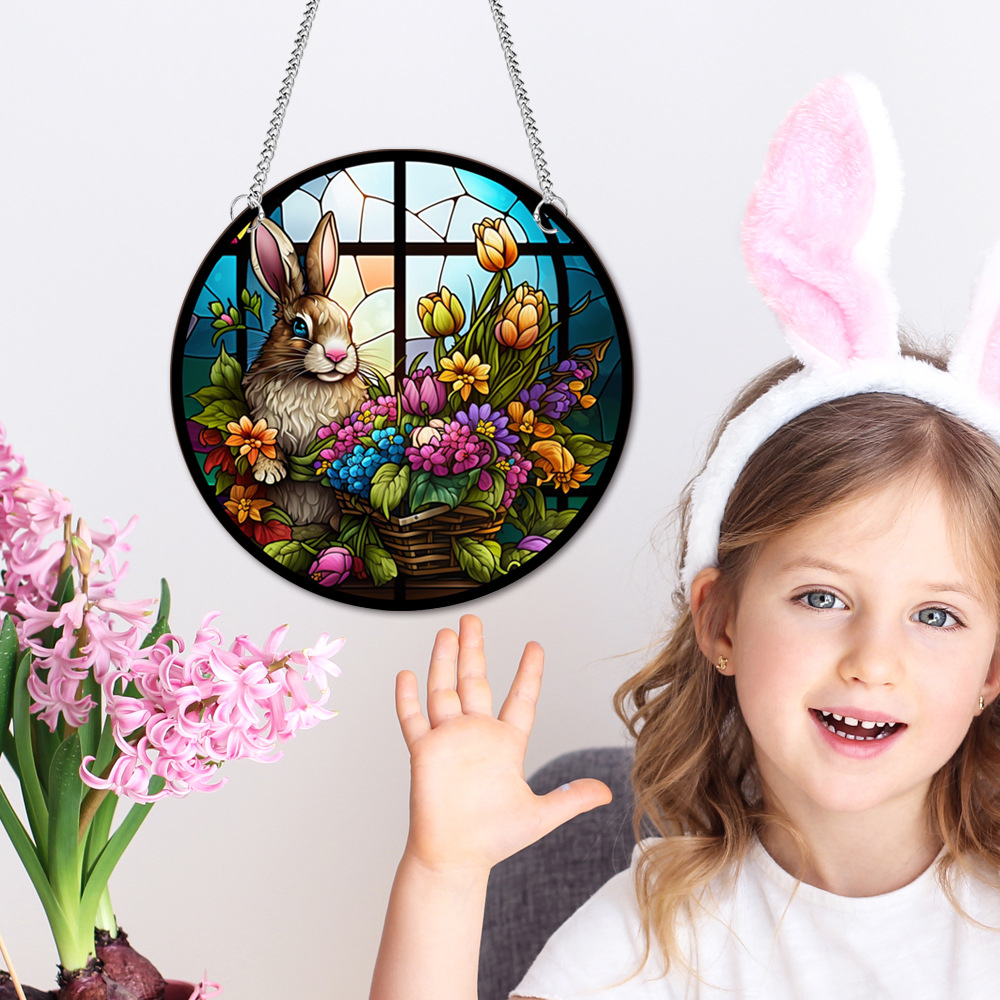 95g Weight pendant Home Textiles & Decor Type Acrylic Material Easter Festival Rabbit Pattern Casual, Elegant, Classical Style Easter Casual Elegant Classical Rabbit Arylic Party Supplies Decorations 42