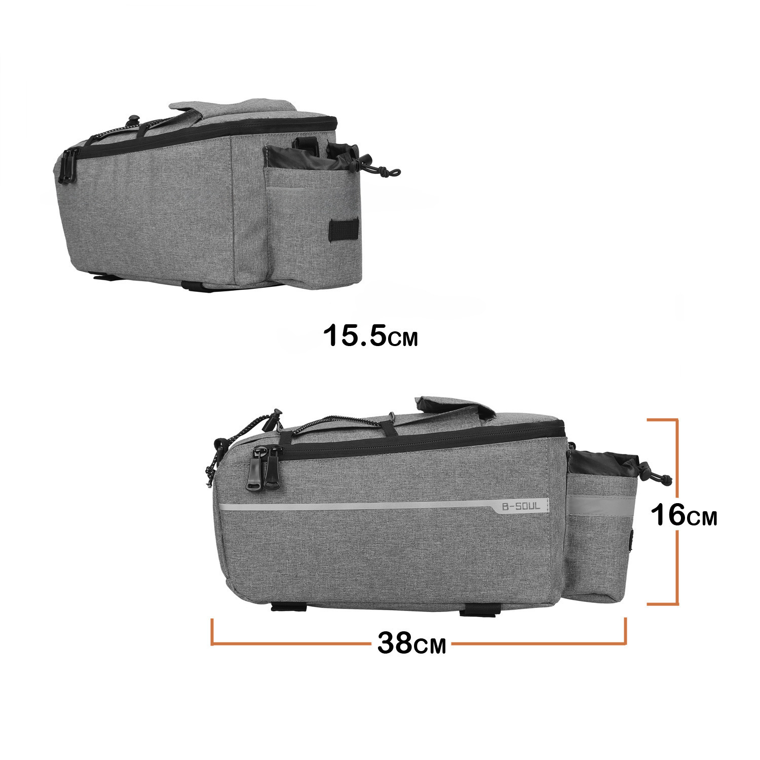 B- SOUL Mountain bike back pack electric folding rack bag riding equipment camel bag accessories back seat bag_voghion.com