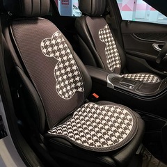 汽車坐墊夏季涼墊通風座椅座墊夏天冰絲千鳥格女神款網紅四季通用