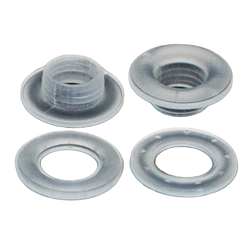 Environmentally Friendly Plastic Eyelet Two-Button Tag Hand-Pressed Air Eye Plastic Hand Buckle Inner 5mm Button Eyelet Piercing Buckle