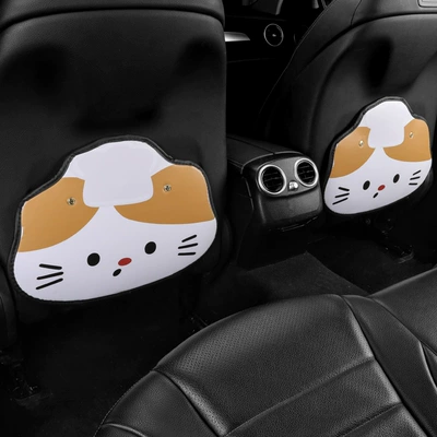 Cat Cartoon Car Anti-kick Pad: Chair back anti-kick pad