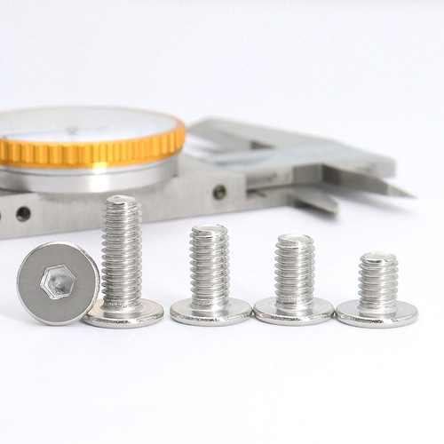 304 stainless steel thin flat head hexagonal machine screws CM hexagonal machine screws non-magnetic screws M2-M12