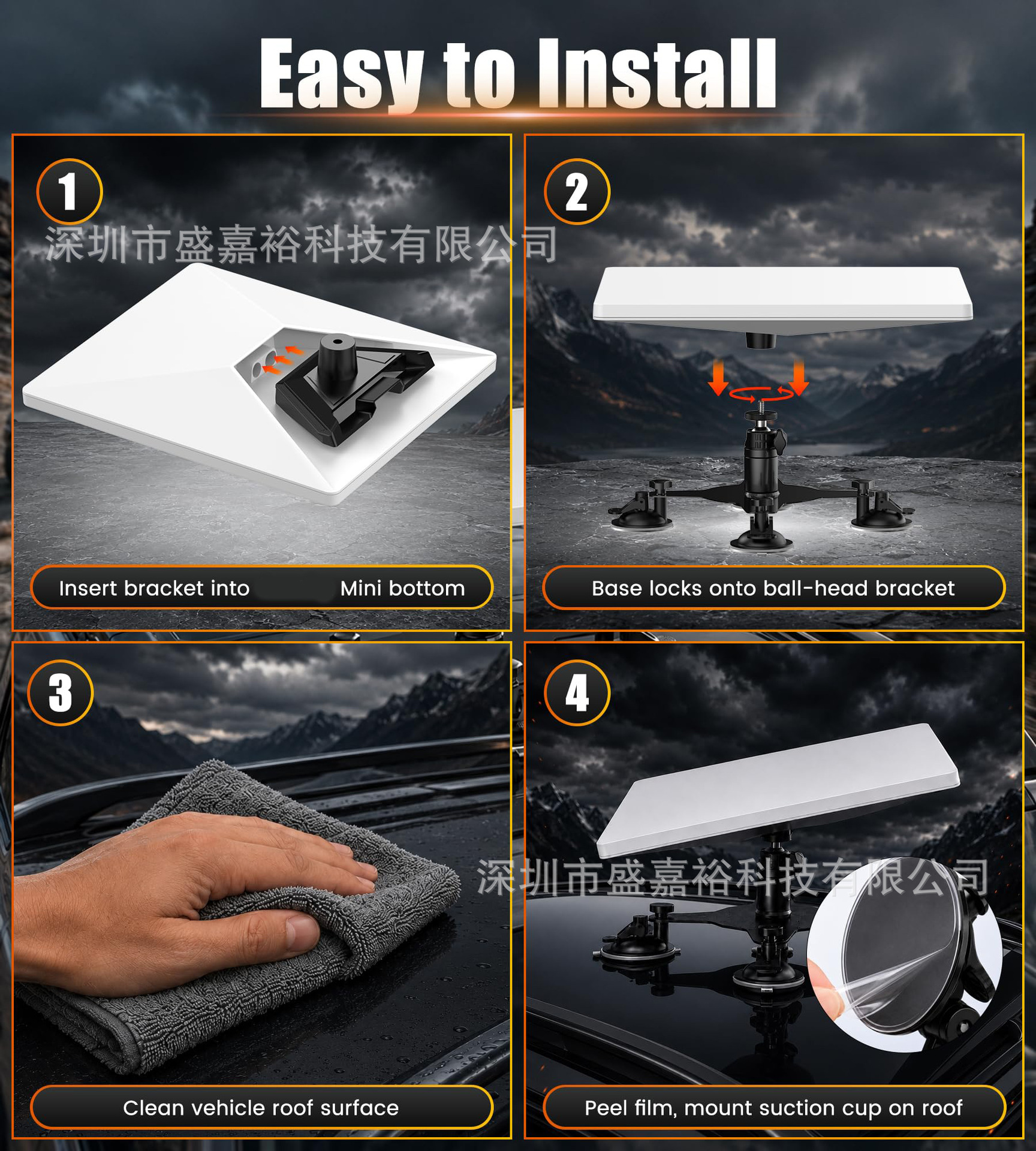 Cross-border applicable Mini car mount suitable for cars, RVs, and boats