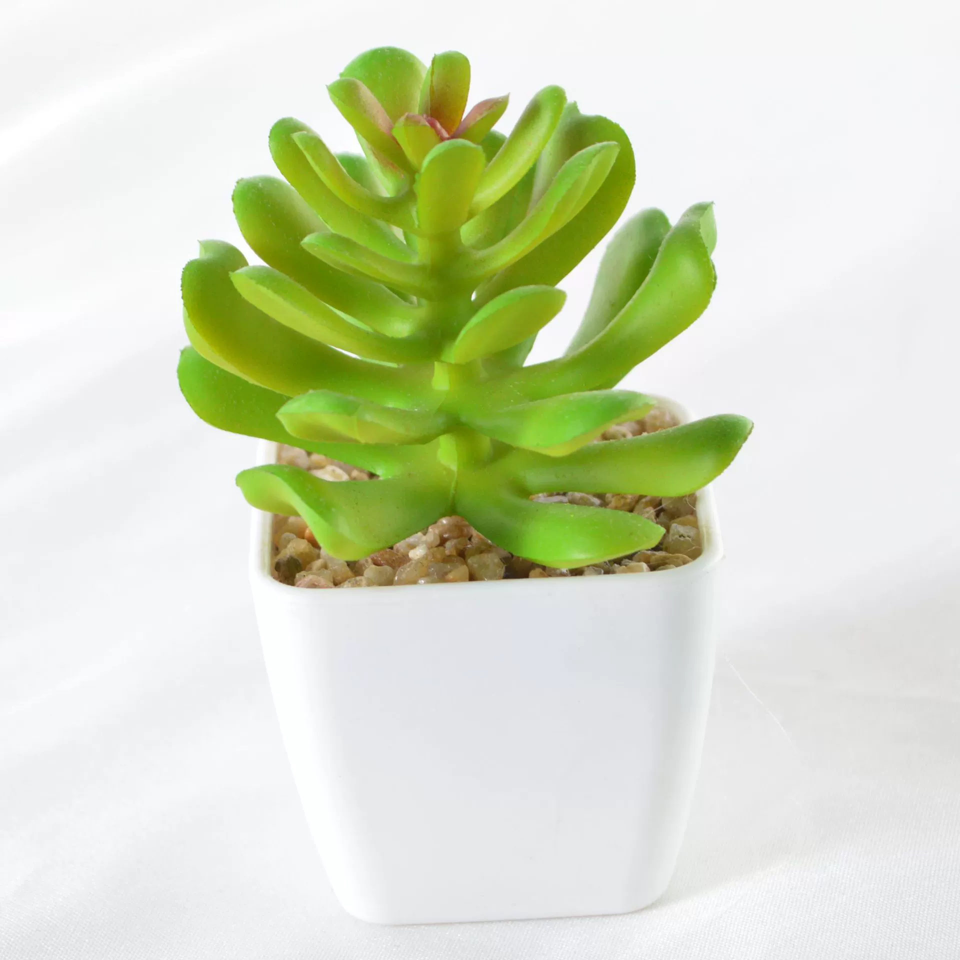 Simulation plastic small white pot simulation of succulent plants potted bonsai square pot