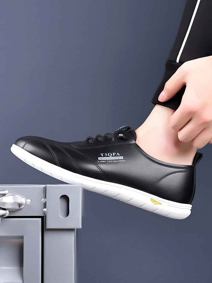 Giày lười nam da mềm đế mềm dạng slip-on phong cách retro, giày da nam thường ngày — Màu trắng 9173, Màu đen 9173, Màu đen cotton chi tiết 30