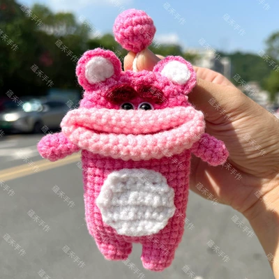 Distinctive Creative Sausage Mouth | Car key bag - 14cmx22cm-pink-strawberry-bear