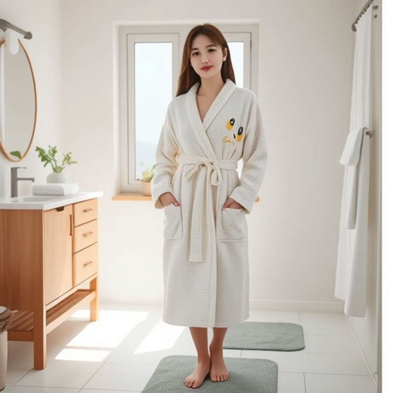 Thickened Coral Velvet Bathrobe, Absorbent and Quick-Drying, Cross-Tied, Can Be Worn Outside, Home Bathing and Sleeping Robe for Men and Women in Summer Thickened Coral Velvet Bathrobe, Absorbent and Quick-Drying, Cross-Tied, Can Be Worn Outside, Home Bathing and Sleeping Robe for Men and Women in Summer