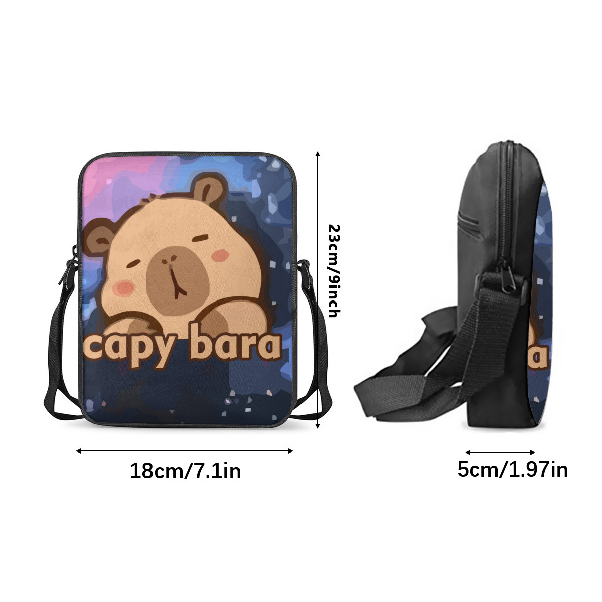 Transfronterizo Kapibara mochila de hombro de los estudiantes de primaria impresión de gran capacidad bolsa de almacenamiento bolsa personalizada image 7