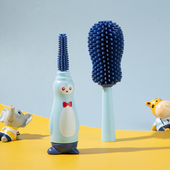 Aiduqi Multi-functional Bottle Brush, 3-in-1 Nipple Brush, Straw Brush, Silicone Bottle Brush, Cup Lid Gap Cleaning Brush