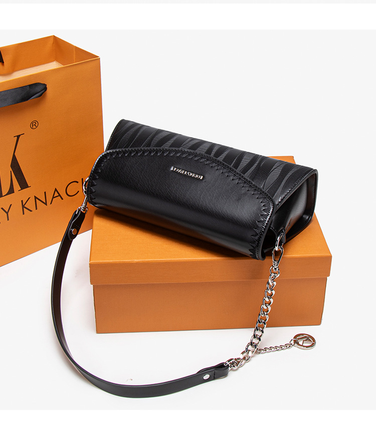 Túi đeo chéo nữ phong cách retro baguette, kiểu dáng nhỏ gọn đeo vai đơn — đen, trắng, màu nâu, màu sáng chi tiết 23