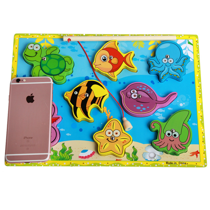 Nuevo rompecabezas de madera para niños juguetes ensamblados 50 piezas de pista de madera pequeño tren de vía de 8 palabras