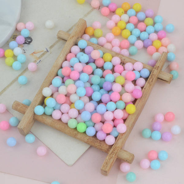 Acrylic round beads pearl