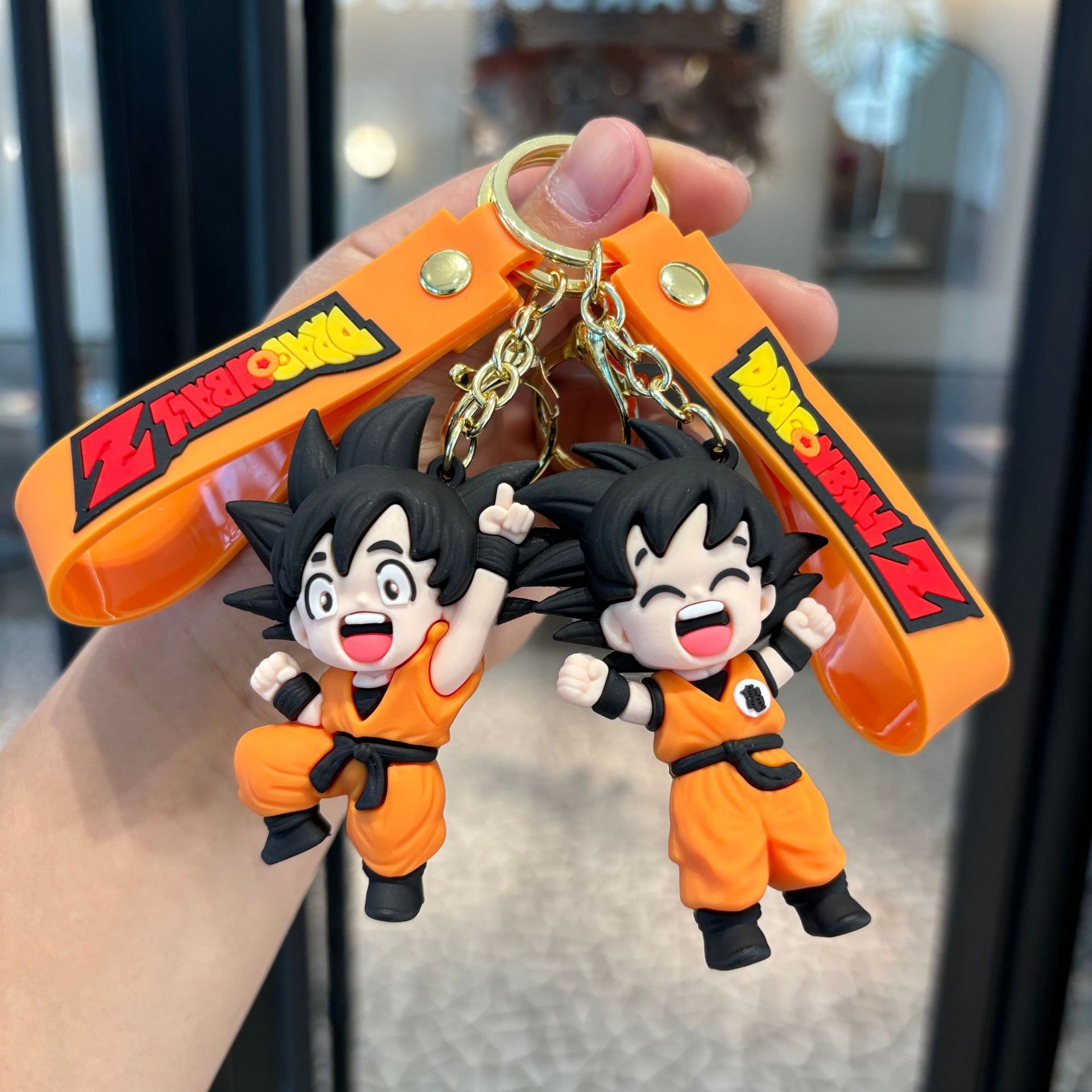 Llavero de Dragon Ball transfronterizo, colgante de muñeca Wukong, bolso de coche, llavero, máquina de agarre para bebé, pequeños accesorios de regalo