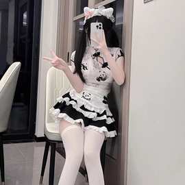 2025新款中华娘制服国风新中式旗袍纯欲二次元女仆cos蛋糕裙套装