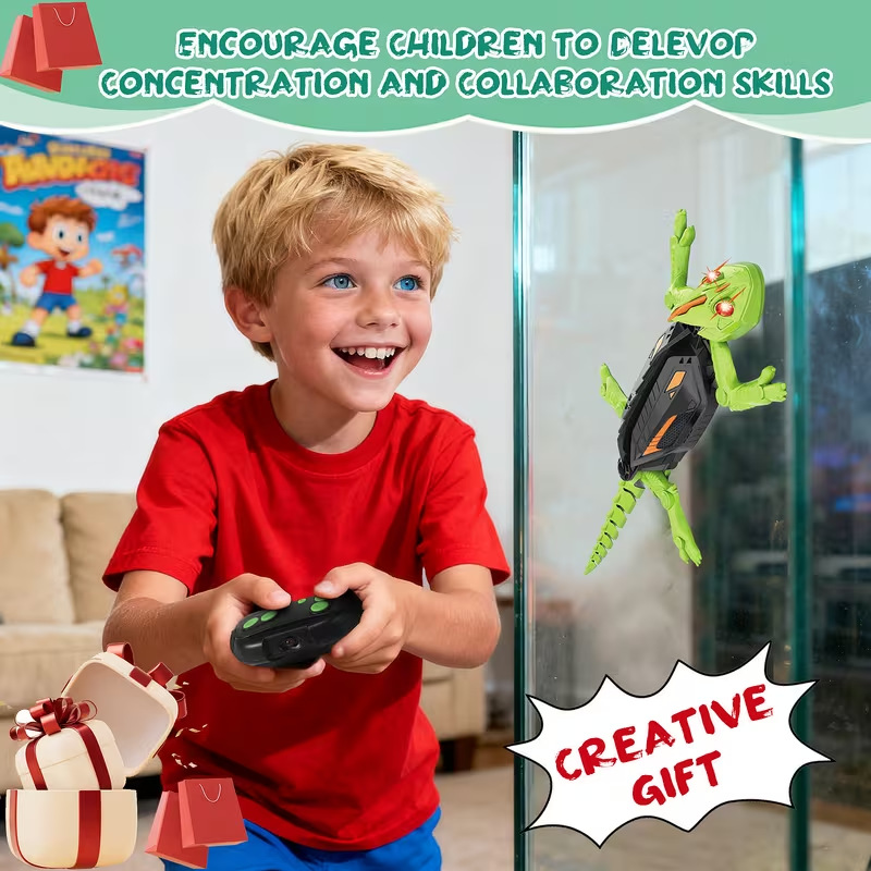 Control remoto eléctrico transfronterizo escalada pared lagartos camaleón simulación rastreo coche animal gecko control remoto coche juguetes para niños