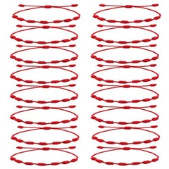 国境を越えた売れ筋の調節可能な編み込みフラットノットブレスレット 7 つの結び目ラッキーレッドロープ手作り男性と女性のカップルの干支ブレスレット