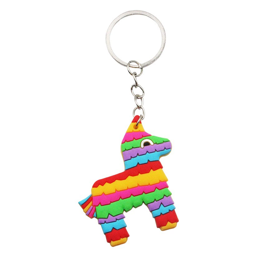 Мексика ПВХ брелок кактус шляпа хот-дог лошадь гитара песок молоток брелок металлическая подвеска подарок