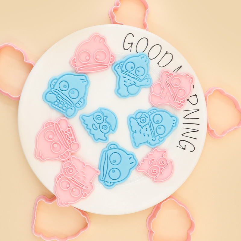 Molde de galletas de dibujos animados de pez payaso sirena Hanton herramienta de horneado de impresión de glaseado de galletas de prensa tridimensional