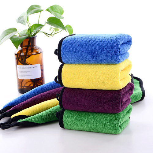 Coral velvet double-sided car wash towel, thick large size, water-absorbent and non-shedding, multi-functional cleaning cloth, wholesale car washing towel