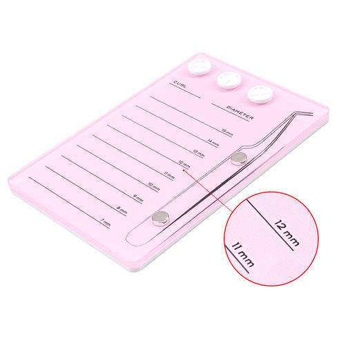 Wholesale eyelash grafting scale board large acrylic magnetic eyelash board thickened independent opp bag