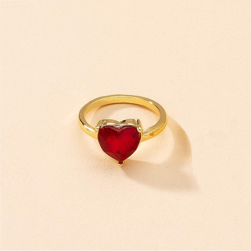 Wholesale Retro Heart Diamond Alloy Ring display picture 9
