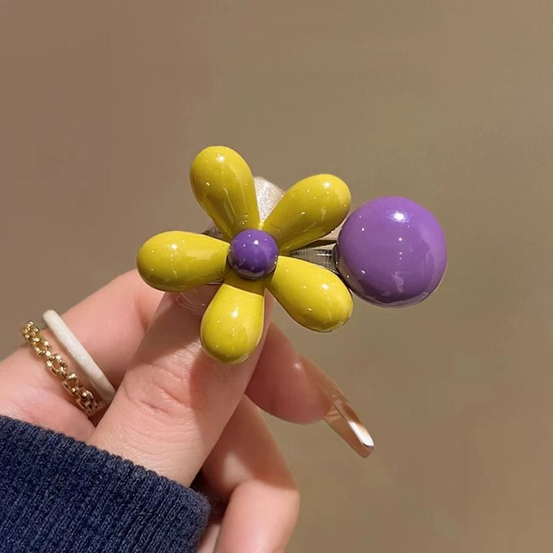 蓝色太阳花朵发绳女2025新款高级感气质扎头发圈高弹马尾头绳发饰|undefined