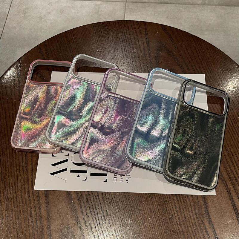 High-End Laser Quicksand Pattern Suitable for Iphone17Pro Max Apple 16 Mobile Phone Case 15/14 Three-In-One Case