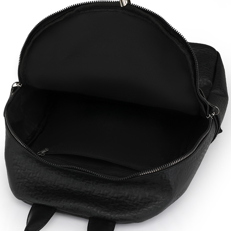 Mochila de cuero suave para mujer de estilo nuevo al por mayor transfronterizo 2024 mochila de moda simple y versátil mochila de viaje de gran capacidad