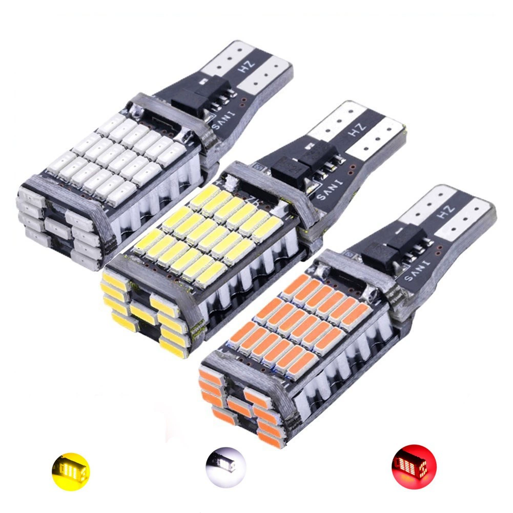 Автомобильный стоп-фонарь T15 4014 45smd декодированный бесконечный подсветка canbus светодиодный поворотный свет