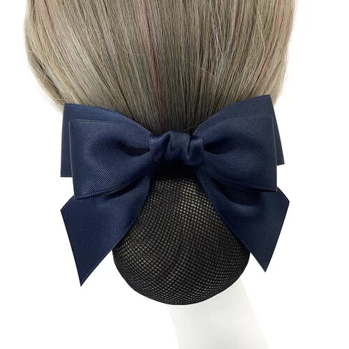 Professional headband, net bag, bow hairpin, stewardess working at bank, nurse hair net, female flight attendant hair, hotel fine net