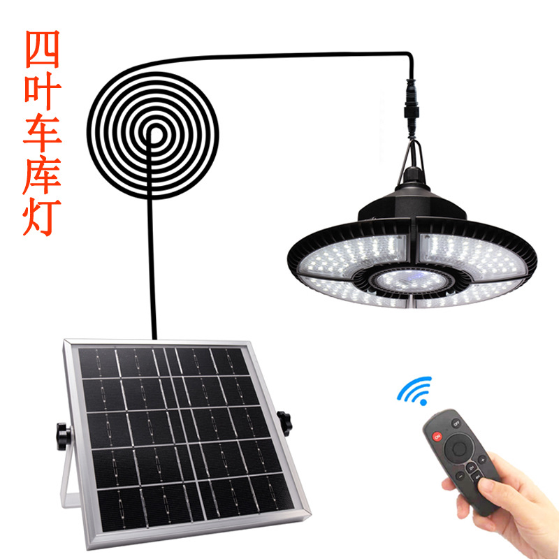 Nuevas luces solares LED para exteriores, luces de patio 4+1, luces de garaje tipo dividido, luces de calle para interiores y exteriores