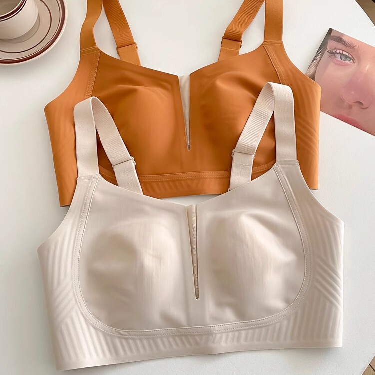 Ultra-Thin Seamless Large Size Intimates for Women with Big Breasts, Push-Up, Auxiliary Breast Reduction, Anti-Sagging, Full-Cup Adjustable Bra