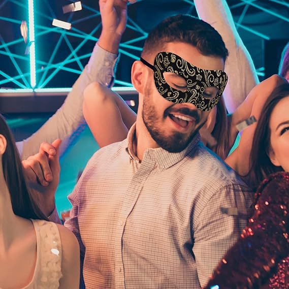 Amazon máscaras de baile de Halloween máscaras parejas máscaras disfraz de mitad cara máscara de carnaval