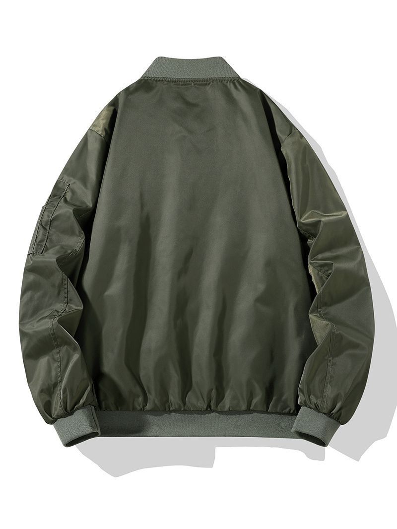 2025년 신모델 출시 봄 가을 남성용 다재다능 스포츠 캐주얼 스탠드업 칼라 재킷 파일럿 재킷 남성용 루즈 야구 유니폼