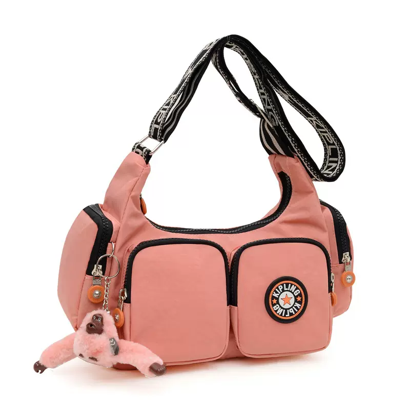 猴子包时尚女包2025秋季新款轻便尼龙布包都市简约百搭单肩斜挎包