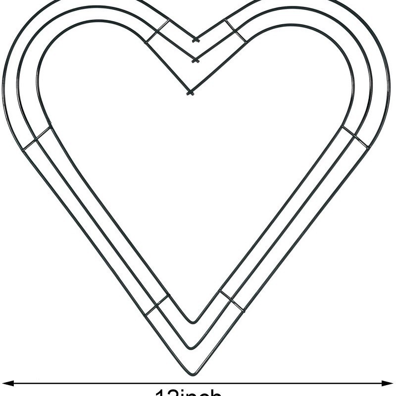 Anillo de hierro guirnalda en forma de corazón Anillo de hierro colgante de Navidad decoración del hogar Garland