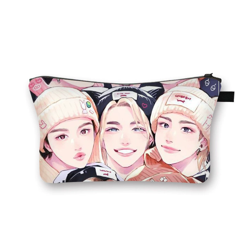 Сумка косметичка SKZOO STRAYKIDS для студентов и детей, косметики, мешок для хранения, для девочек, витринная вентиляция