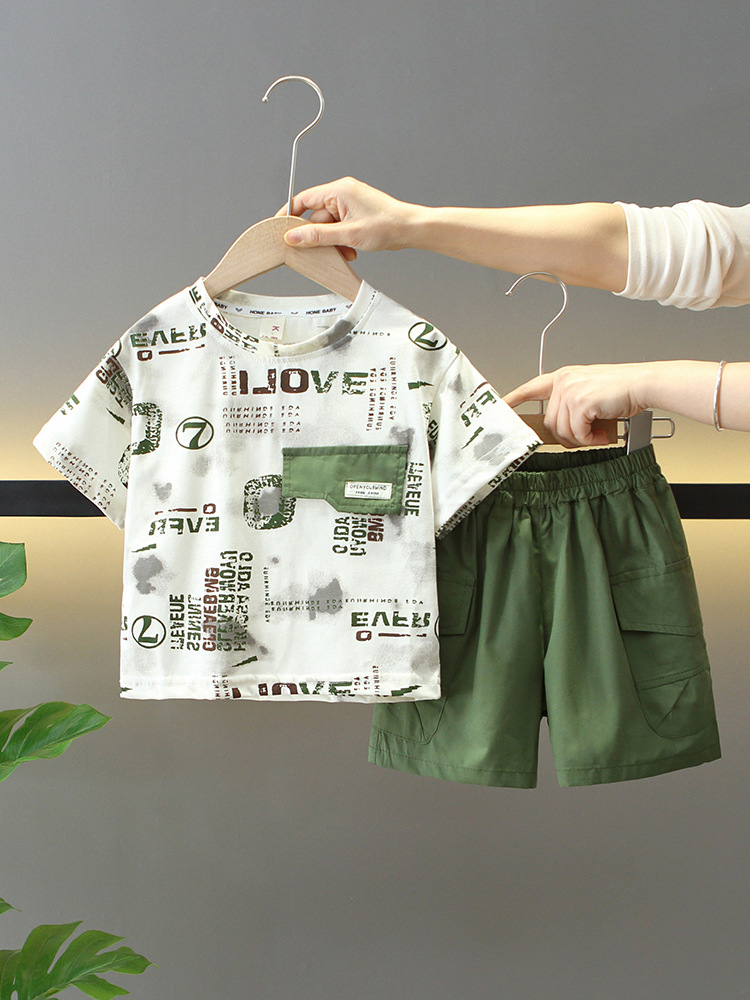 Conjunto de Verano para Niños 7867, Ropa de Verano Moderna y Elegante para Niños 2026, Conjunto de Dos Piezas a la Moda