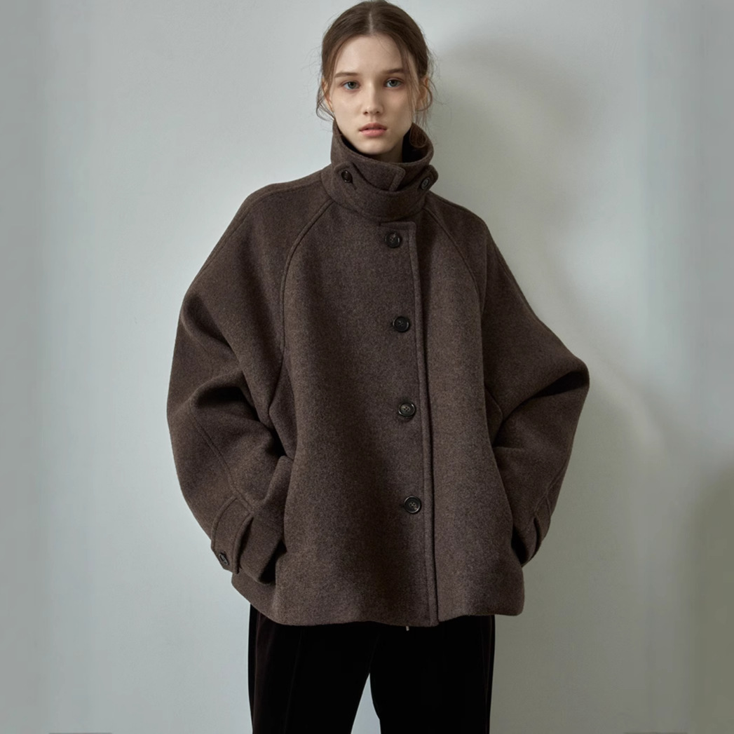 Now~Fac*De Patte*N Wool Outwear Women's Autumn and Winter New Design Silhouette Woolen Outwear