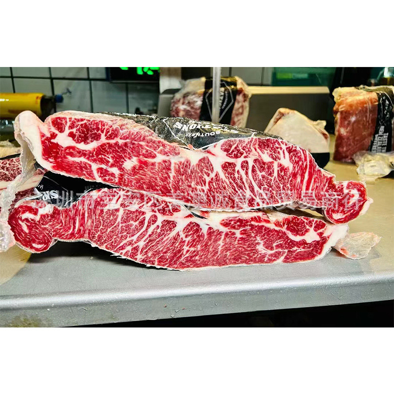 新西兰78厂和牛原切腹肉心肉牛排 烧烤肉火锅片雪花谷饲牛肉烤串