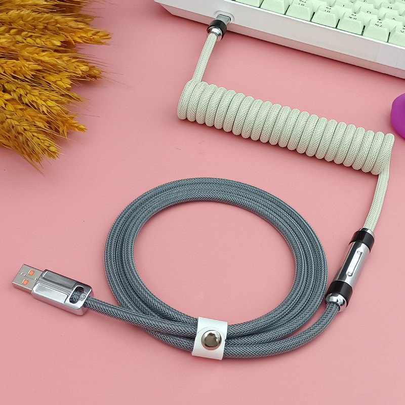 8K磁気軸メカニカルキーボードケーブルUSBデータケーブルC to Cデータケーブルオス-メス航空プラグケーブル多機能キーボードケーブル|undefined