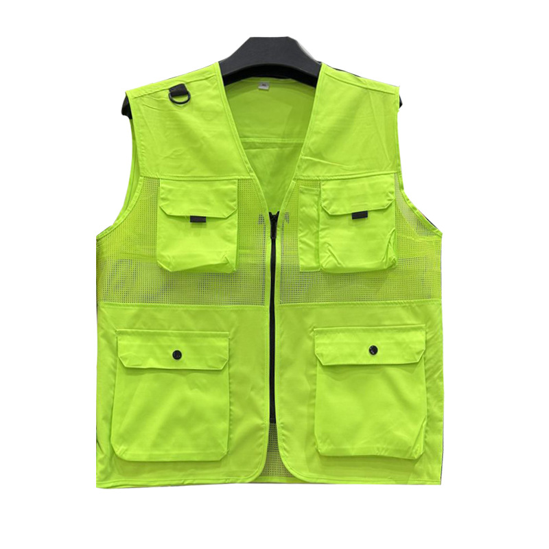 Función al aire libre chaleco de caballo de caño de pesca fotografía hombro de bolsillo chaleco de herramienta hombre moda personalizada