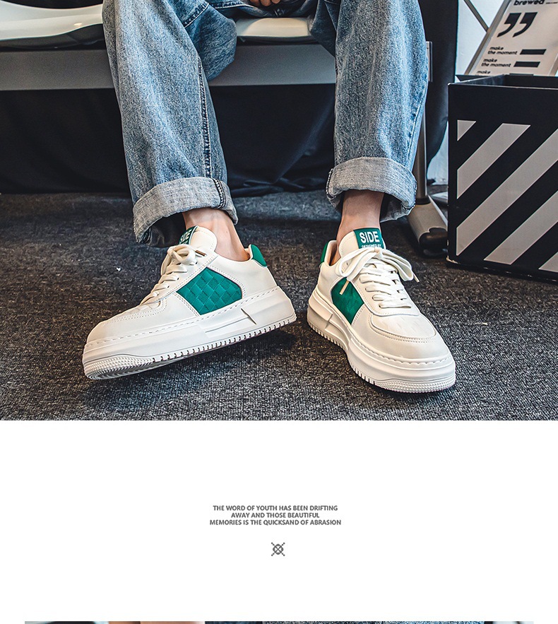 ShoeGlobe Herrenschuhe Herbst/Winter 2025: Modische, weiße Freizeitschuhe mit dicker Sohle – trendige und vielseitige High-End-Sportschuhe._voghion.com