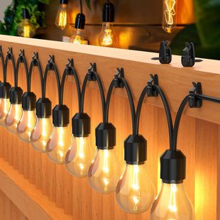 Cross-Border Black Outdoor String Light Clip, Weatherproof Cable Hook for Hanging Fairy Lights Holiday Decoration